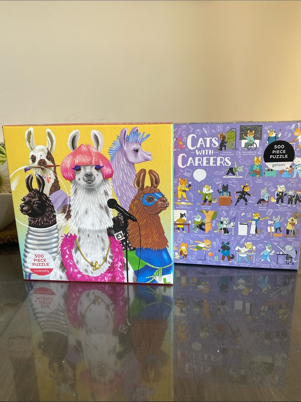 Puzzle LOT Cats With Careers & Rockin Llama Rama animal jigsaws